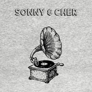 Sonny & Cher // Typography Vintage Style T-Shirt